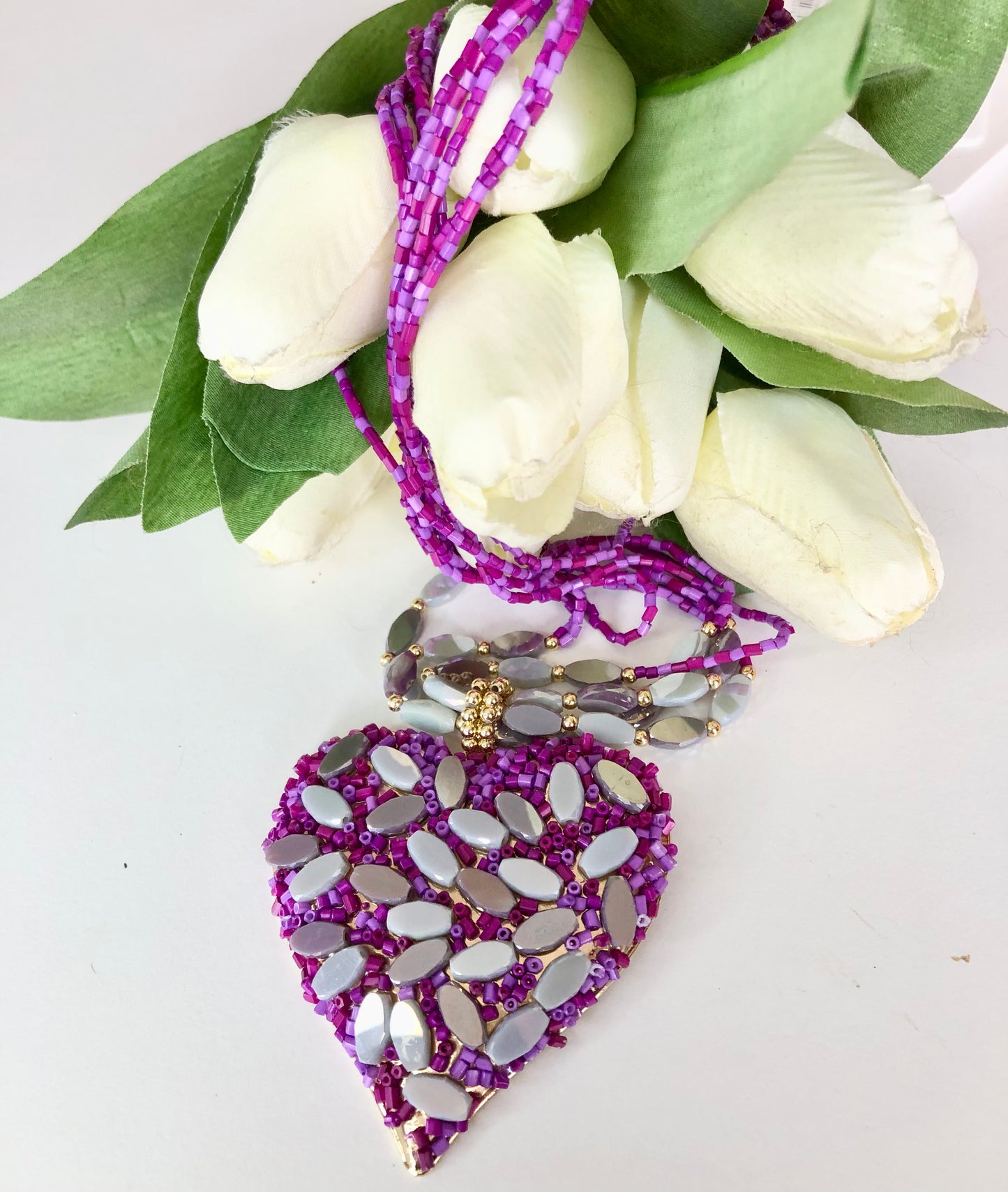 Collana Cuore e Cristalli