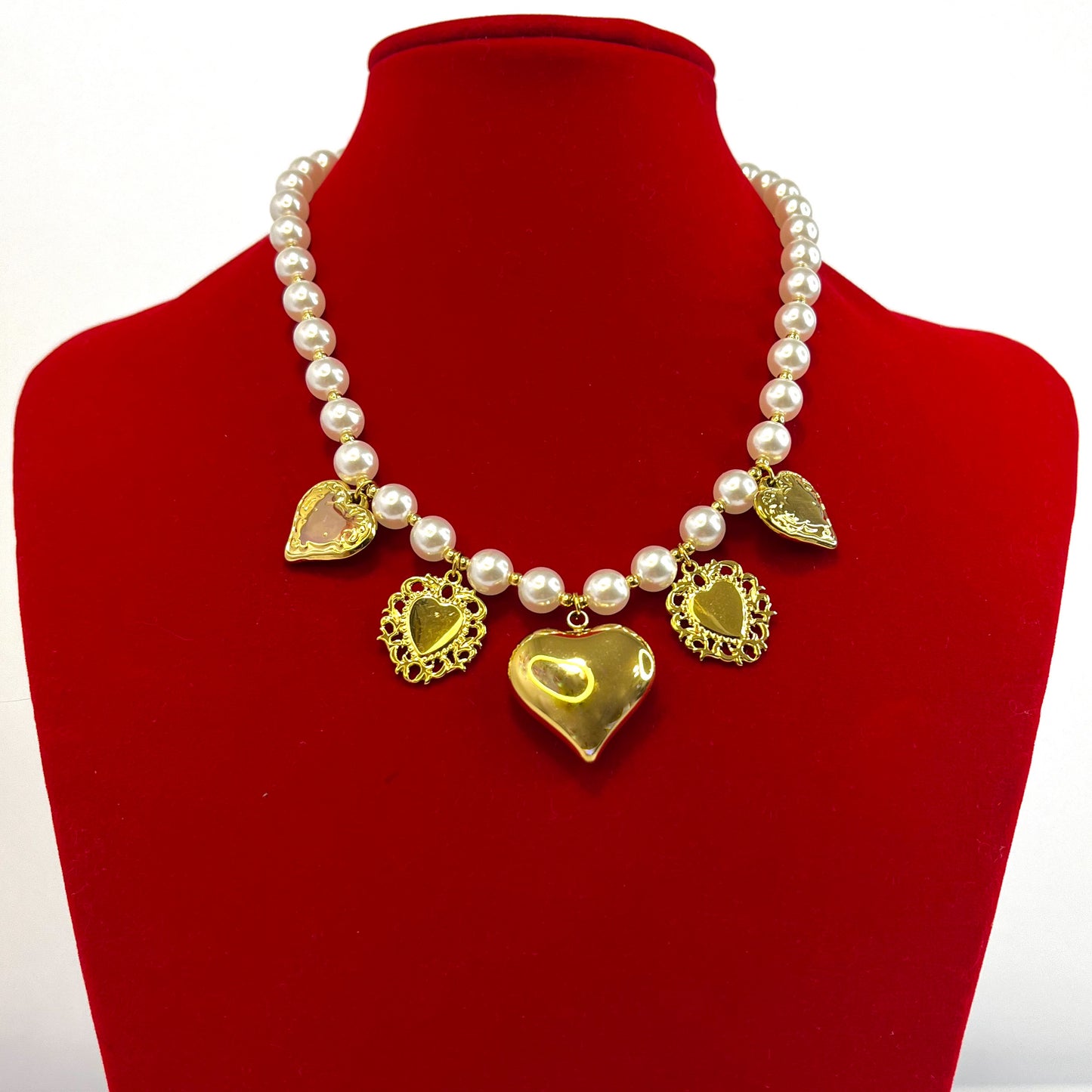 Collana Cuori e perle