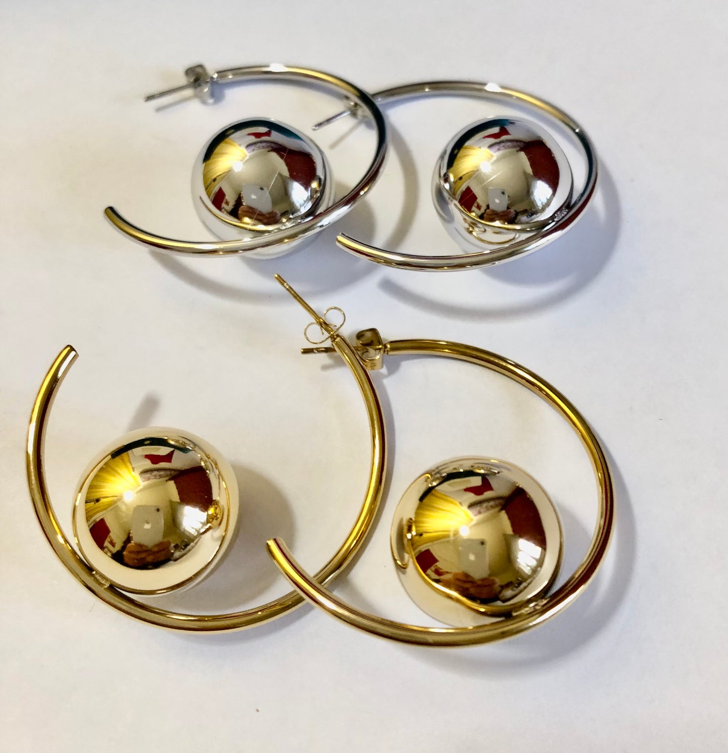 Orecchini Cerchio e Sfera