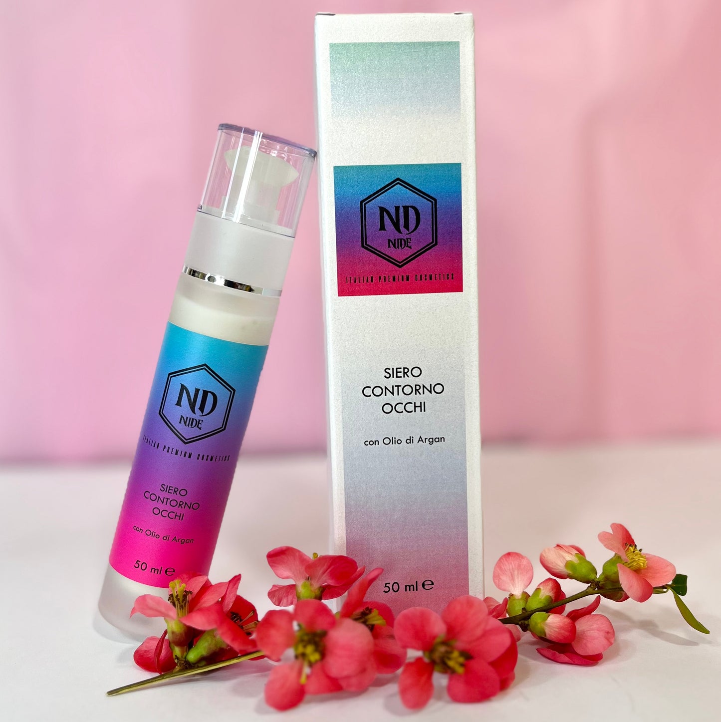 Nide Illumina Siero occhi Borse ed Occhiaie Con Olio di Argan