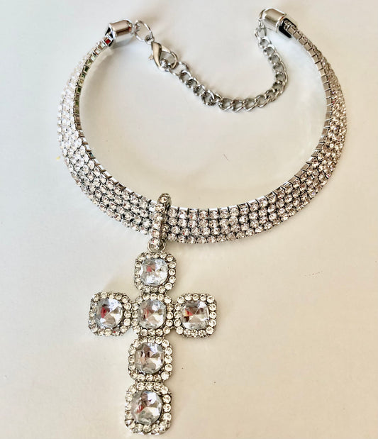 Collarino Croce e Strass
