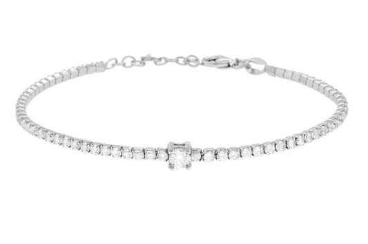 Argento Bracciale Tennis