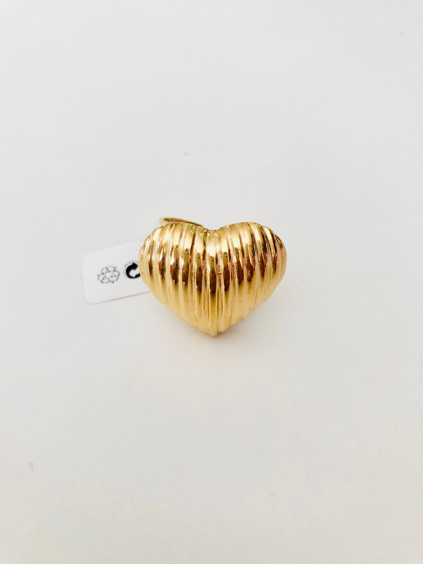 Anello Cuore Rigato