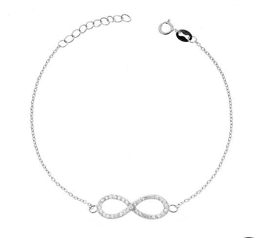 Argento Bracciale Infinito