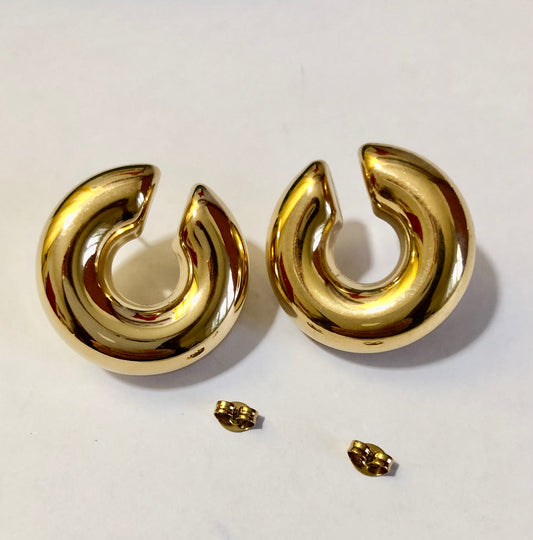 Orecchini Semi Luna Chunky