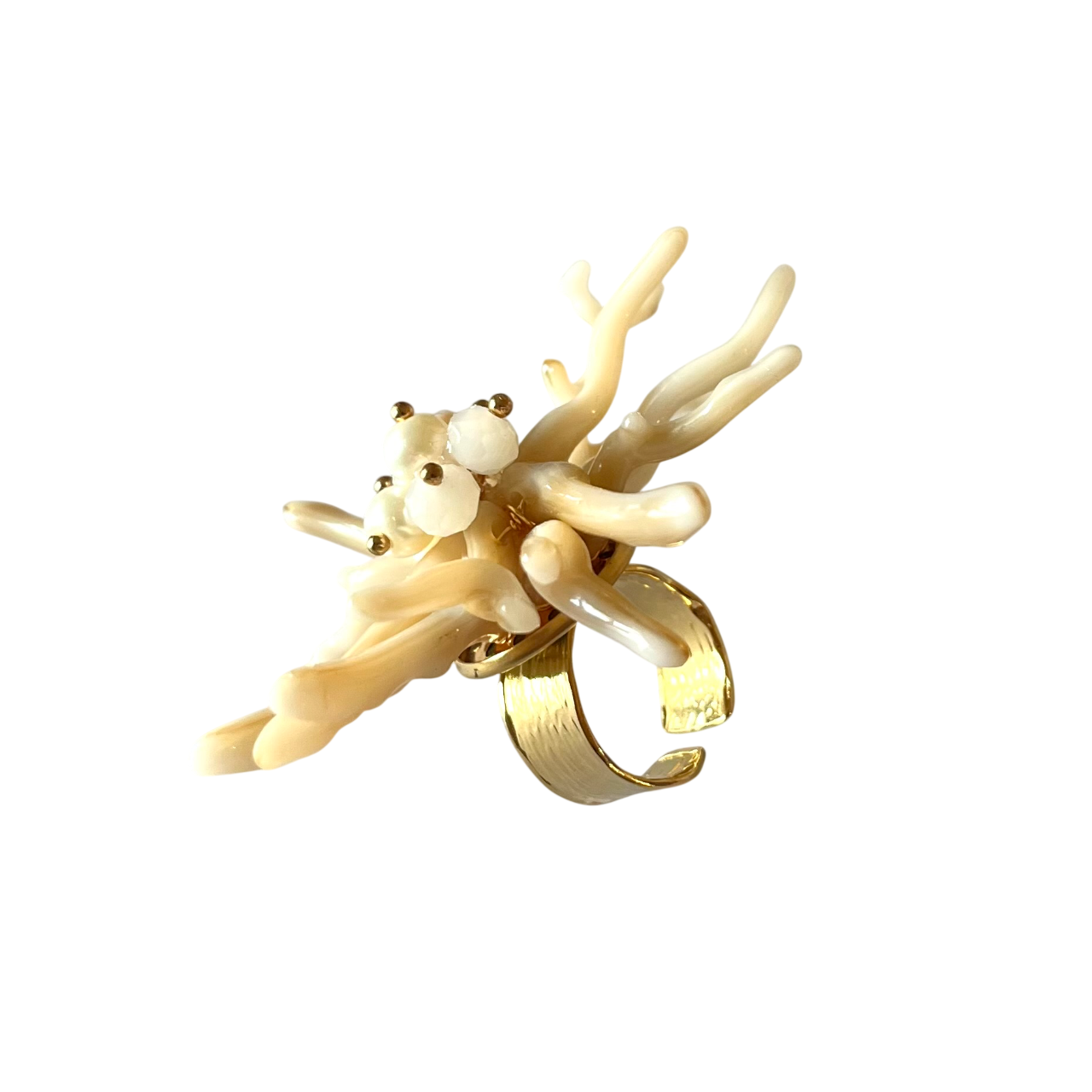 Anello Corallo Panna