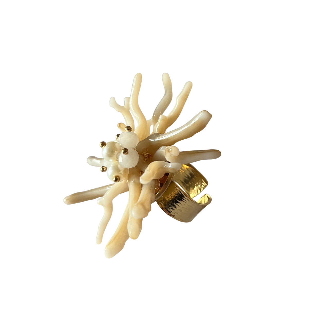 Anello Corallo Panna